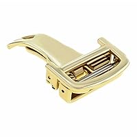 Ewatchparts 20MM DEPLOYMENT STRAP LEATHER BAND BUCKLE CLASP FIT CARTIER BALLON BLEU GOLD