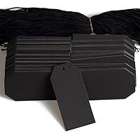 200PCS Paper Gift Tags with Free 200PCS Black Cotton Strings,3.7