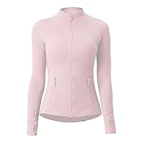 Aceyurre Women's Running Athletic Sports Workout Jacket with Pockets Slim Fit Full Zip