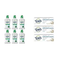 Natural Wicked Fresh! Alcohol-Free Mouthwash, Cool Mountain Mint, 6-Pack + Natural Luminous White Toothpaste with Fluoride, Clean Mint, 3-Pack