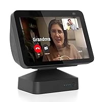 GGMM ES8 Battery Base for Show 8(1st & 2nd Gen), Wireless Battery Stand to Make Smart Speaker Portable, Adjustable Battery Charging Dock, Magnetic Attachment, Black(Show 8 Sold Separately)