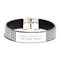 Database Administrator Gifts. Database Administrator Of The Year. Unique Stainless Steel Bracelet for Database Administrator. Unique Birthday Inspirational Gift