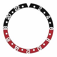 Ewatchparts BLACK/RED BEZEL INSERT COMPATIBLE WITH ROLEX GMT I, II COKE 16700 16710 16718 16753 16760