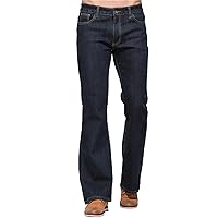 Men's Winter Stretch Jeans Thickened Warm Trousers Slim Fit Slightly Flared Trousers