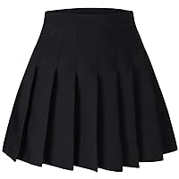 Junior Teen Girls Womens School Uniform Cosplay Costume Plaid Pleated Short Skirt Black Tag 3XL=XX-Large