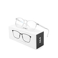 CNLO Blue light blocking Glasses,Computer Glasses,Gaming Glasses,TV Glasses，For UV Protection, Anti Eyestrain,Lightweight Frame Eyewear,Men/Women (Crystal)