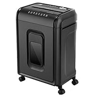 MYMSBH Office Supplies Chippers Shredder,Cross-Cut Paper, CD/DVD, and Credit Card Shredder with gallons Pullout Basket, Black