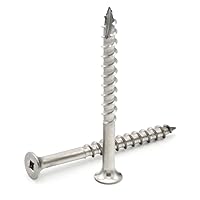 #10 Deck Screws 305 Stainless Steel Square Drive Type 17 Wood Cutting Point #10 x 2-1/2 inch Qty 100