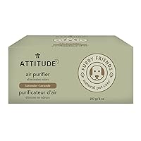 ATTITUDE Air Purifier with Activated Carbon Filter, Plant- and Mineral-Based Ingredients, Traps Pet Odors and Pollutants, Vegan and Cruelty-free, Lavender, 8 Ounces