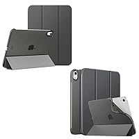 MoKo iPad 10th Generation Case 2022, Smart Cover Case for iPad 10th Gen 10.9 inch 2022, Support Touch ID, Auto Wake/Sleep,Space Gray -2 Pack