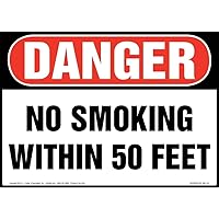 Danger: No Smoking Within 50 Feet Sign 2-pk. - J. J. Keller & Associates - 14