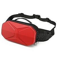 Fanny Pack for Women Men, Fashionable Waist Pack Bag Hip Bum Bag Adjustable Strap, Waterproof Belt Bag for Workout Hiking Travel (Red)