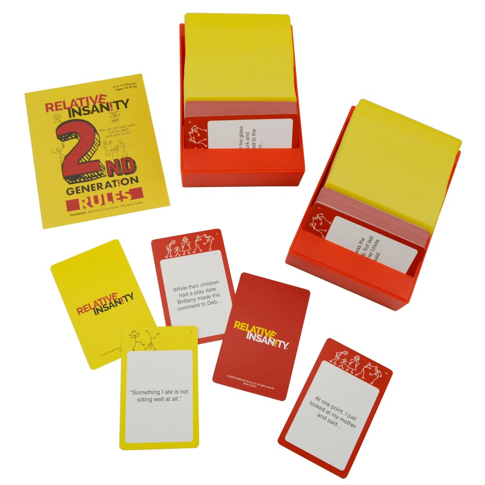 PlayMonster Relative Insanity 2nd Generation - Funny Card Game About Crazy Family - for Ages 14+