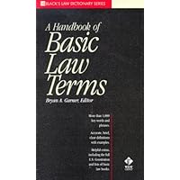 A Dictionary of Basic Law Terms (Black's Law Dictionary Series) A Dictionary of Basic Law Terms (Black's Law Dictionary Series) Paperback