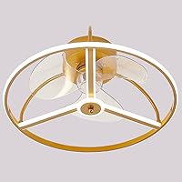 19.7in Ceiling Fan with Lights 60W Smart Timing Fan Lamp LED Remote Control 3-Color Lighting 3 Wind Speeds Bedroom Low Profile Flush Mount Ceiling Light