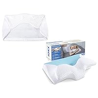 HOMCA Pillowcase for Memory Foam Cervical Pillow Hypoallergenic Contour Pillow Case 1Pack White