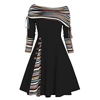 Autumn,Winter Knitted Long Sleeves Dresses Vestidos for Women Foldover Plaid Hanky Hem Asymmetrical Dress