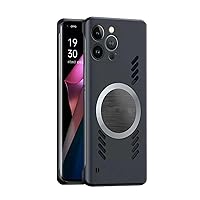 Magnetic Case for iPhone 15 Pro Max/15 Pro/15 Plus/15 Ultra Thin Frameless Phone Shell Full Coverage Lens Protective Wireless Charging Case (Black,15 Plus'')