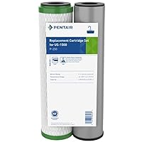 Pentair Pentek P-250 Water Filter Set, 10-Inch Replacement Cartridge Set for Use in the US-1500 Under Sink Drinking Water System, 10