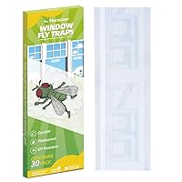 Kensizer 30-Pack Window Fly Traps for Indoors, Paper Sticky Strips, House Fly Catcher Clear Trap for Home, Lady Bug Killer Traps