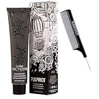 SIeekshop Comb + PulpRiot Pulp Riot PERMANENT Color FACTION8, Haircolor Faction 8 Dye w/ 100% Grey Hair Coverage (w/SIeekshop Pin Comb) (8-0 NATURAL)