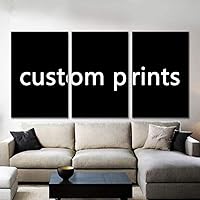 DOLUDO 3 Pieces Custom Canvas Prints with Your Photos Multi Panel Customized Personalized Family Pet Pictures Canvas Wall Art for Bedroom Living Room Decor No Frame