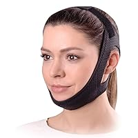 Jaw Support Belt, Adjustable Chin Chinstrap Facial Lifting Strap for Men and Women Sleeping Snoring