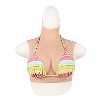 Silicone Breast Cotton Filled Z Cup Artificial Breast Enhancer Transvestite Breasts Realistic Breastplate Breast Silicone for Transgender Mastectomy 1 Tan