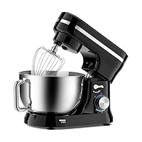 Stand Mixer 5 Qt Electric Food Mixer,8 Speeds Portable Lightweight Kitchen Mixer for Daily Use with Egg Whisk,Dough Hook,Flat Beater (Black)