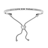 Intuitions Stainless Steel live for Today Adjustable Friendship Bracelet