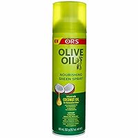 ORS Olive Oil Nourishing Sheen Spray infused with Coconut Oil 11.7 oz (Pack of 3)