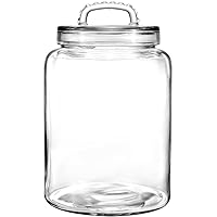 3 Gallon Glass Jars Wide Mouth, Heavy Duty Glass Storage Jars with Fresh Seal Lids, Super Large Glass Canisters for Bulk Food Storage, Set of 1