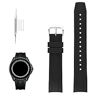 Compatible for 23mm Citizen Eco-Drive E168 BN0085-01E BJ2110 BJ2115-07E BJ2117 Rubber Watch Band Replacement for men Silicone Wirstband Strap women Bracelet