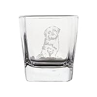 Shih Tzu Crystal Stemless Wine Glass, Whiskey Glass Etched Funny Wine Glasses, Great Gift for Woman Or Men, Birthday, Retirement And Mother's Day