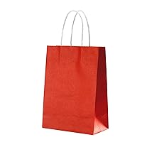 100 Pcs Paper Gift Bags, Kraft Paper Bags with Handles Great for Christmas Graduations Baby Showers Thanksgiving Halloween Easter Mother's Day Kids Parties Wedding Bridal Showers-9-12x5x16in