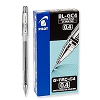 Pilot G-Tec-C Black Ultra Fine 0.4mm - 12 Pack Gel Pen - PGTC4-BLK