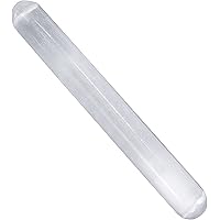 Selenite Crystal Massage Wand 6 Inches, Moroccan White Healing Crystals for Anxiety Relief, Yoga, and Meditation, Ideal for Gift and Home Decor