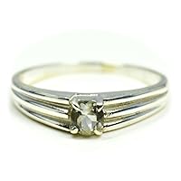 Natural Green Amethyst Ring Round Shape Handmade 925 Sterling Silver Jewelry Ring Sizes 4-13
