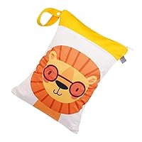 Nappy Wet Dry Bag Baby Cloth Diapers Bags Waterproof Reusable Wet Bag for Swimsuits Wet Clothes Lion Totes