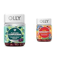OLLY Flawless Complexion (50 Count) & Kids Immunity Gummy (50 Count) Bundle