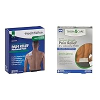 HealthWise and Thera|Care 4% Lidocaine Pain Relief Patches Bundle (5-Count and 6-Count)