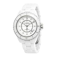Chanel J12 White Ceramic 33mm Diamond Watch H0967