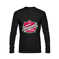 Narragansett Beer Bewery Mens 100% Cotton Crew Neck Long Sleeve T-Shirt XL Black