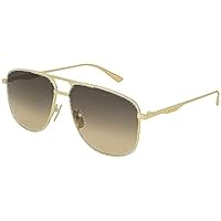Gucci Women's Sun Round Sunglasses, Gold, 60