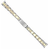 Ewatchparts 13MM LADIES 14K/SS TWO TONE OYSTER WATCH BAND STRAP COMPATIBLE WITH ROLEX 26MM DATEJUST