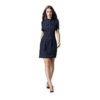 Stretch Cotton Fitted Casual Dress Plus 1x-10x