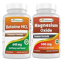 Betaine HCL 648 mg & Magnesium Oxide 500 mg