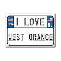WEST ORANGE FRIDGE MAGNET NEW JERSEY (NJ) MAGNETS USA SOUVENIR I LOVE GIFT (Var. TARGA)
