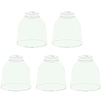 5 Pack Clear Glass Shade Replacements, Ceiling Fan Light Covers Glass Globes Lampshades for Chandelier, 4.92