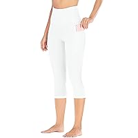 Ewedoos Womens Yoga Pants with Pockets Capri Leggings for Women Tummy Control Workout Leggings Compression Capris Pants